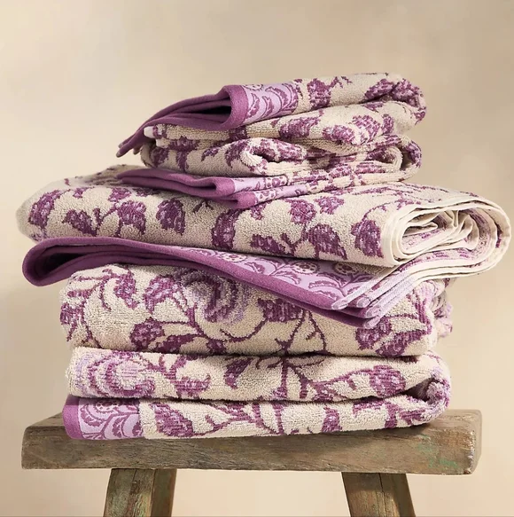 Vivi Cotton Jacquard Terrycloth Bath Towel - Thumbnail 3